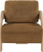 Cedra - Velvet Performance Fabric Upholstered Accent Chair - Natural Frame
