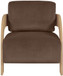 Cedra - Velvet Performance Fabric Upholstered Accent Chair - Natural Frame