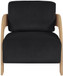 Cedra - Velvet Performance Fabric Upholstered Accent Chair - Natural Frame