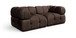 Orin - Velvet Performance Fabric Upholstered 2 Piece Modular Sofa (2 Corner Chairs)