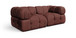 Orin - Velvet Performance Fabric Upholstered 2 Piece Modular Sofa (2 Corner Chairs)