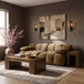 Orin - Velvet Performance Fabric Upholstered 2 Piece Modular Sofa