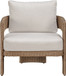 Sandbay - Olefin Water Resistant Fabric And Wicker Outdoor Patio Accent Chair