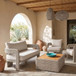 Sandbay - Olefin Water Resistant Fabric And Wicker Outdoor Patio Loveseat