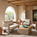 Sandbay - Olefin Water Resistant Fabric And Wicker Outdoor Patio Loveseat