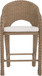 Seacrest - Olefin Water Resistant Fabric And Wicker Outdoor Patio Bar Stool