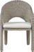 Seacrest - Olefin Water Resistant Fabric And Wicker Outdoor Patio Dining Chair