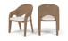 Seacrest - Olefin Water Resistant Fabric And Wicker Outdoor Patio Dining Chair