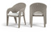 Seacrest - Olefin Water Resistant Fabric And Wicker Outdoor Patio Dining Chair