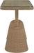 Seacrest - Tempered Glass Top And Wicker Outdoor Patio Bar Height Table