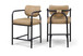 Serava - Faux Leather Upholstered Bar Stool - Tan