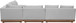Solace - Olefin Performance Fabric 4 Piece Outdoor Patio Modular Sectional