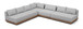 Solace - Olefin Performance Fabric 4 Piece Outdoor Patio Modular Sectional