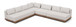 Solace - Olefin Performance Fabric 4 Piece Outdoor Patio Modular Sectional