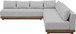 Solace - Olefin Performance Fabric 4 Piece Outdoor Patio Modular Sectional