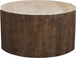 Solstice - Travertine And Mango Wood Table