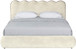 Tempo - Velvet Upholstered Bed - Cream