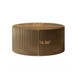 Modern Wave Stripe Round Coffee Table With Spacious Top