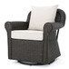 Amaya - Outdoor Swivel Rocker Chair With Water Resistant Cushions - Brown / Beige