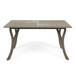 Transitional Acacia Wood Dining Table With Slat Panel Top - Gray