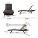 Mysticism Outdoor Chaise Lounge With Adjustable Backrest And Foldable Legs - Brown Multi