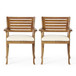 Outdoor Hermosa 5 Piece Wood Dining Set With Cushions - Teak / Beige