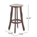 Primrose - Outdoor Acacia Wood Barstools With Foot Rest, (Set of 2) - Dark Brown