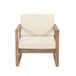 Outdoor Acacia Wood Patio Club Chair, Wood Patio Furniture, Waterproof Thick Cushion Deep Seating For Porch - Brown Wash / Beige