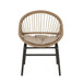 Outdoor Accent Chair With Curved Back And Basket Frame, (Set of 2) - Light Brown / Beige