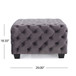 Modern Glam Ottoman With Upholstery And Button Tufted Design