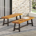Tranquilizer - Outdoor Acacia Wood Bench With Slat Panel Design
