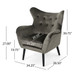 Alyssa - Mid Century Upholstered Arm Chair With Wingback Design