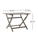Blissique - Outdoor Foldable Wood Dining Table With Slat Design