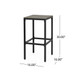 Outdoor Bar Stool With Slat Design And Metal Frame (Set of 2)