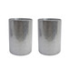 Modern Round Accent Table With Hammered Surface