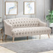 Comfy 3 Seat Sofa With Wooden Legs, For Living Room And Study