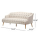 Comfy 3 Seat Sofa With Wooden Legs, For Living Room And Study
