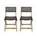 Bistro Foldable Chair With Wicker Backrest