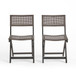 Bistro Foldable Chair With Wicker Backrest