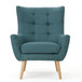 Club Chair With Rubberwood Legs