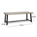 Equilibrium - Outdoor Dining Table With Wooden Frame And Slat Top