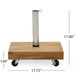 Ralph - Square Umbrella Base - Teak