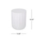 Outdoor End Table With Scallop Edge - Antique White