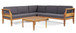 Aston - 4 Piece Sofa Set - Dark Gray