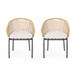 Outdoor Wicker Chair With Powder Coated Iron Legs