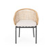 Outdoor Wicker Chair With Powder Coated Iron Legs