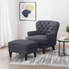 Enchante - Living Room Set With Tufted Back Club Chair And Ottoman