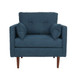 Enchantica - Upholstered Fabric Club Chair With Button Tufted And 2 Accent Pillows