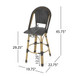 Outdoor Rattan And Aluminum French Barstools (Set of 2)