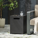 Modern Tank Holder Side Table With Powder Coated Frame